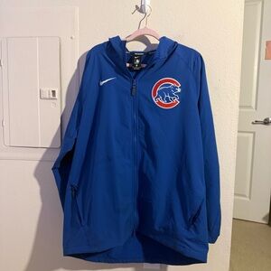 Nike Chicago Cubs MLB Full Zip Hooded Jacket Blue Size XL